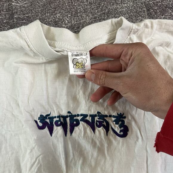 Men's Vintage 90's 1998 Pumori West Ridge Expedition Team USA T Shirt Tee Sz L - Picture 2 of 4